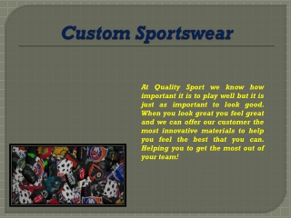 Custom Sportswear