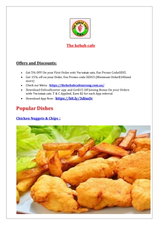 5% Off - The kebab café menu - kebab takeaway Nerang, QLD
