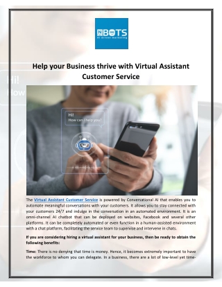 Virtual Assistant Customer Service