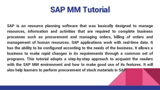 SAP MM Course in Noida