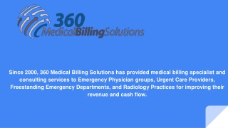 California Emergency Physicians Billing Services - 360 Medical Billing Solutions