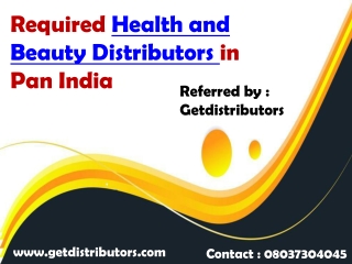 Looking for Health and Beauty Distributors in India