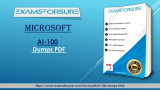 Download AI-100 dumps from Examsforsure.com