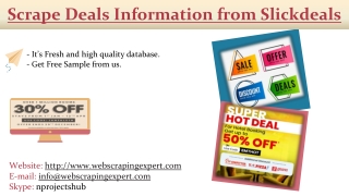 Scrape Deals Information from Slickdeals