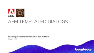 AEM TEMPLATED DIALOGS