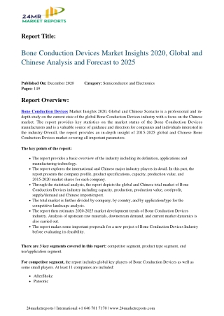 Bone Conduction Devices Market Insights 2020