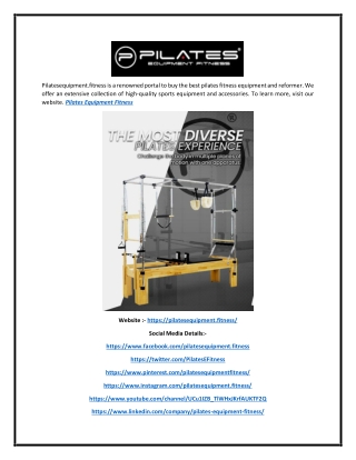 Pilates Equipment Fitness | Pilatesequipment.fitness