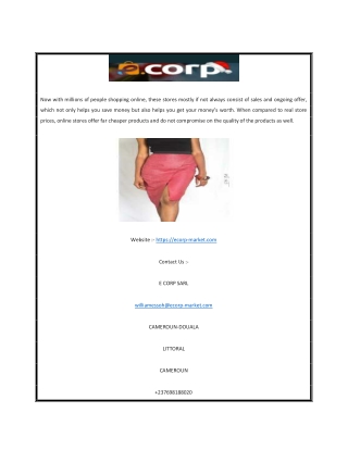 Meilleure boutique en ligne au Cameroun | Ecorp-market.com