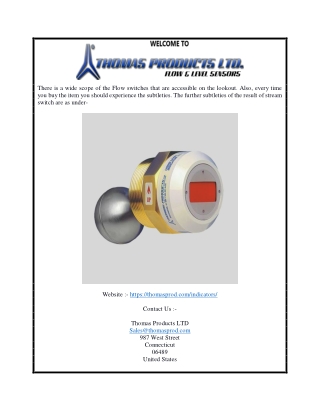 Non-electric Water Level Indicator Sensor | Thomasprod.com