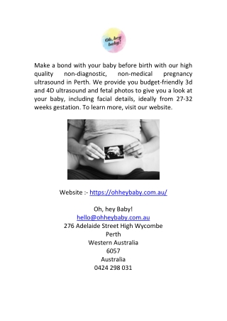 Pregnancy Ultrasound Perth | Ohheybaby.com.au