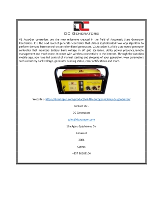 Buy Smartest 48 Volt Generator