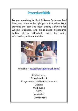 Best Software for Writing Procedures | Procedure Rock