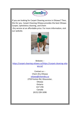 Carpet Cleaning | Carpet Cleaning Ottawa