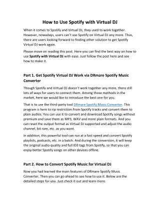 How to Mix Spotify Music with Virtual DJ