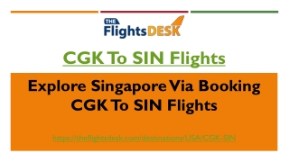 CGK To SIN Flights