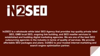 White Label Local SEO - In2SEO