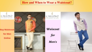 How and When to Wear a Waistcoat