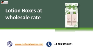 Incredible Lotion boxes and Point of Sale Material in Texas,USA