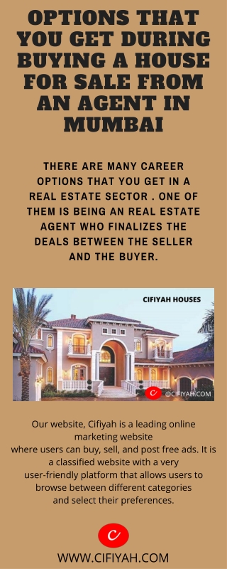 Options that you get during buying a house for sale from an agent in Mumbai