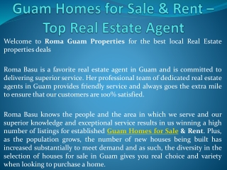 Guam Homes for Sale & Rent – Top Real Estate Agent