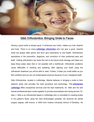 Gibb Orthodontics: Bringing Smile to Faces