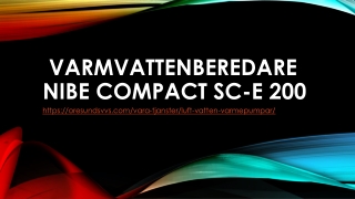 Varmvattenberedare Nibe Compact SC-E 200