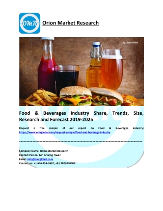 Food & Beverages Industry Research and Forecast 2019-2025