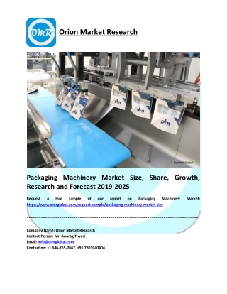 Packaging Machinery Market Research and Forecast 2019-2025