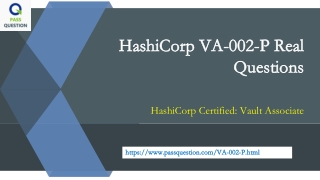 HashiCorp Vault Associate VA-002-P Practice Test Questions