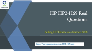 HP HP2-H69 Practice Test Questions