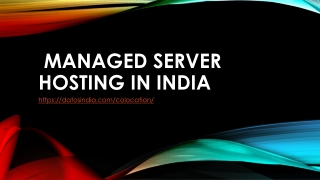 Managed Server Hosting in India