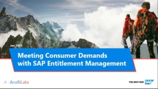 Meeting Consumer Demands with SAP Entitlement Management