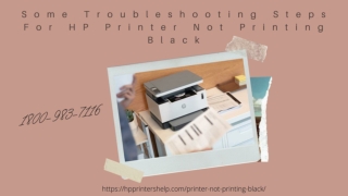 Why HP Printer Not Printing Black 1-8009837116 Hp Printhead Problem -Call Now