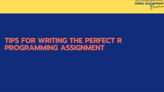 Tips for writing the perfect R programming assignment