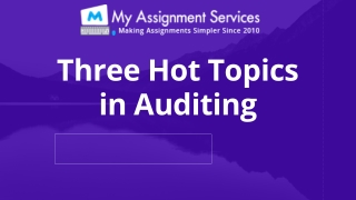 Are you looking for auditing assignment help?
