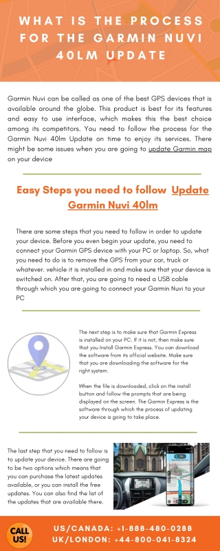 What Is the Process For The Garmin Nuvi 40lm Update