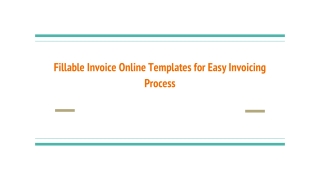 Fillable Invoice Online Templates for Easy Invoicing Process