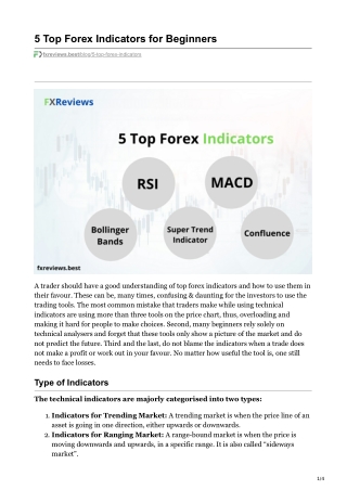 5 Top Forex Indicators for Technical Analysis 2021