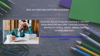 Get The List Of Top IAS Coaching In Mumbai