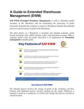 SAP EWM PPT for introduction | SAP EWM overview