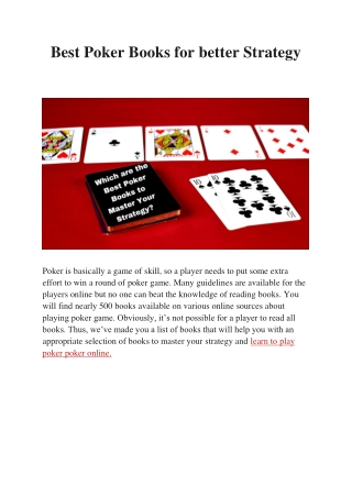 Best Poker Books for better Strategy