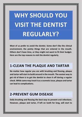 Why Should You Visit the Dentist Regularly?