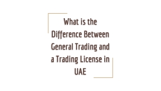 Difference Between General Trading and a Trading License in UAE