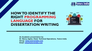 How to identify the right programming language for dissertation writing?