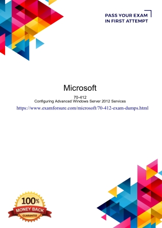 Prepare Microsoft 70-412 Exam With Dumps - ExamForSure