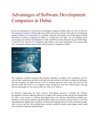 Software Development Company in Dubai