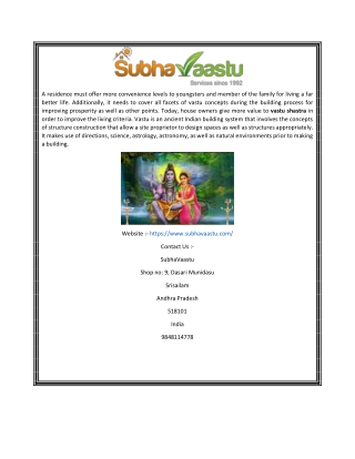 Vastu Consultant | Subhavaastu.com