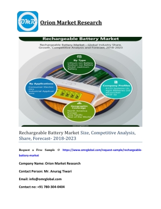 Rechargeable Battery Market Size, Competitive Analysis, Share, Forecast- 2018-2023