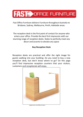 Buy Reception Desk at Fast Office Furniture