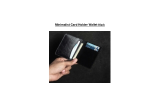 Minimalist Card Holder Wallet